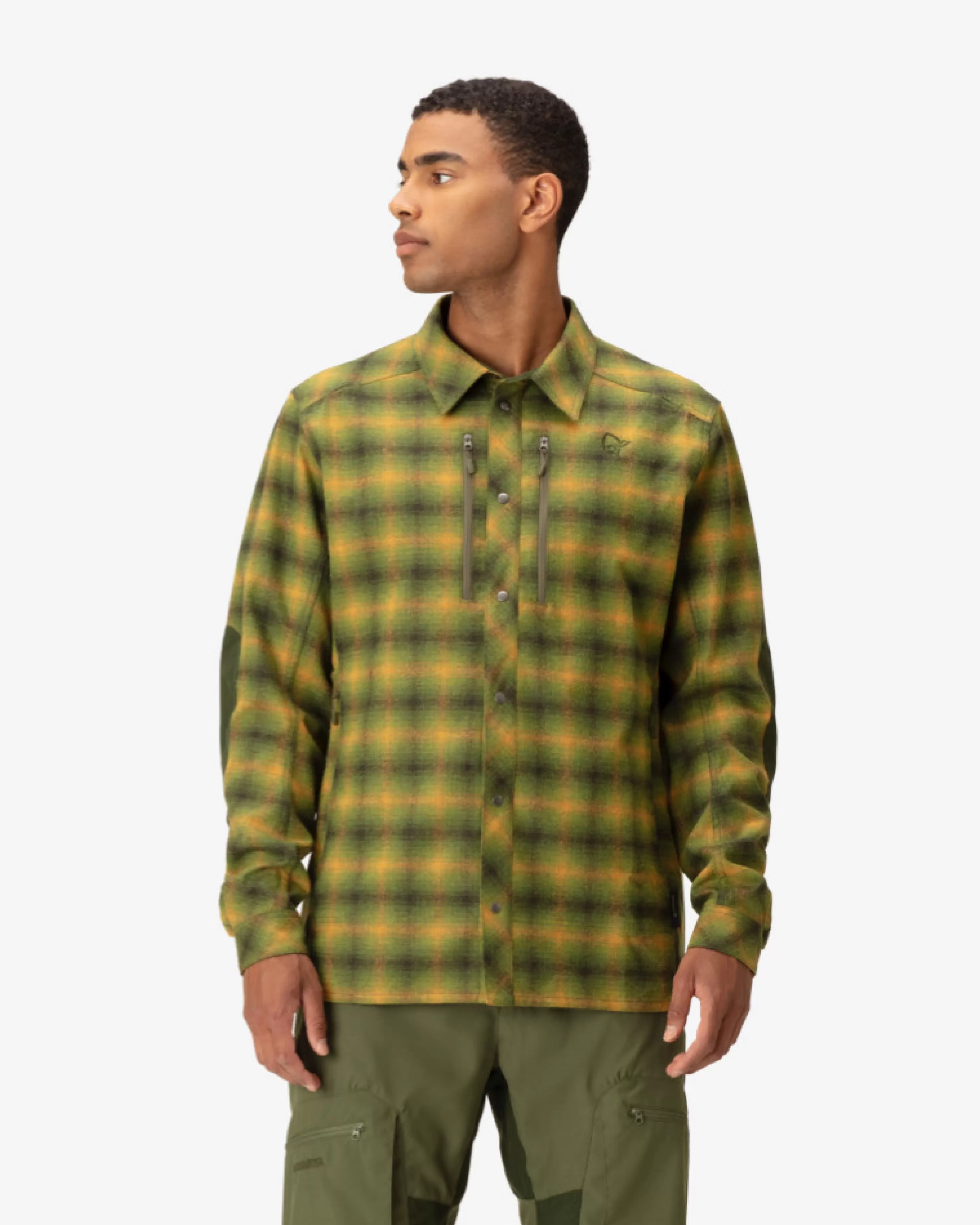 Discount Norrøna Finnskogen Wool Shirt M's Olive Night