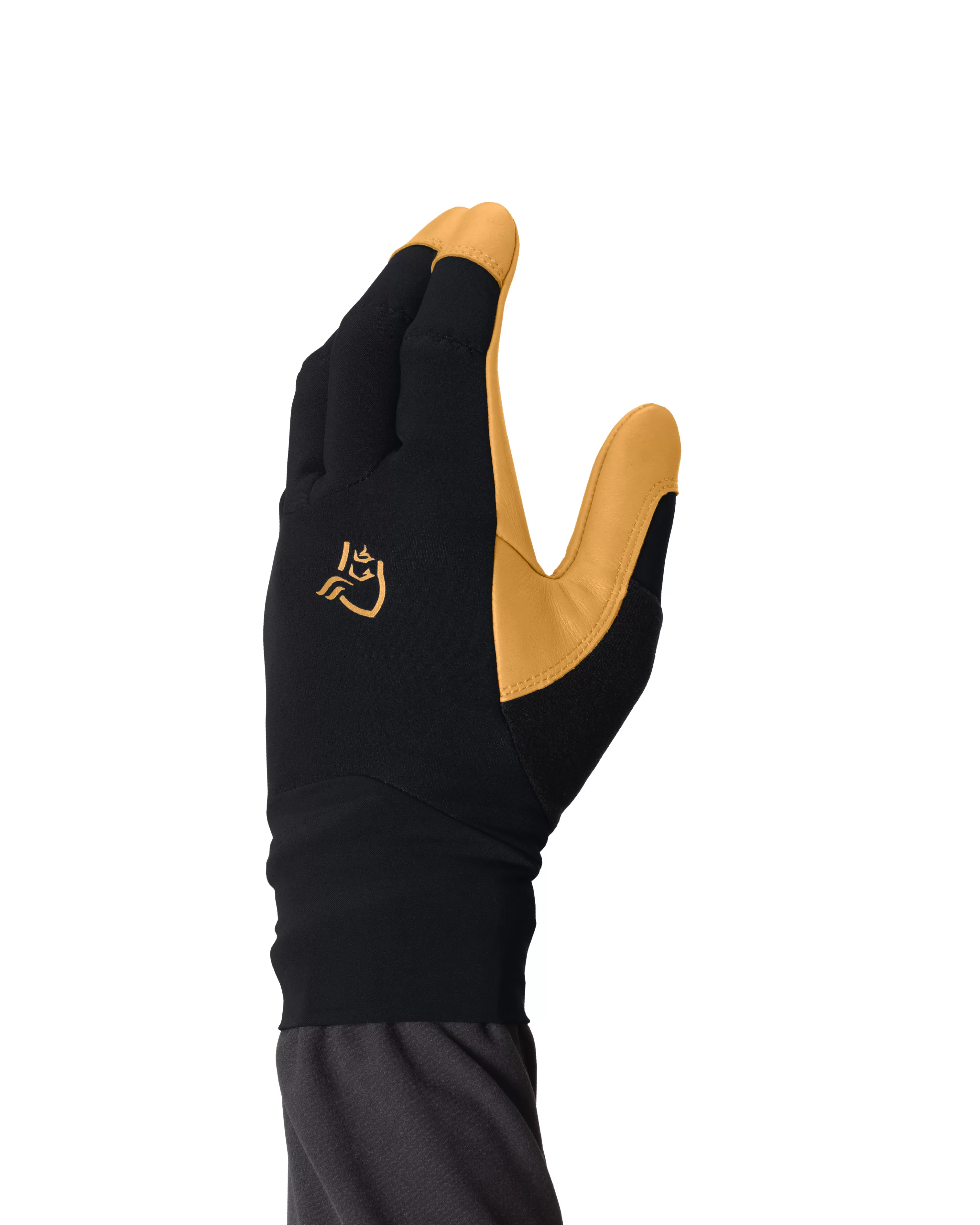 Outlet Norrøna Lyngen Infinium Leather Gloves Caviar Black