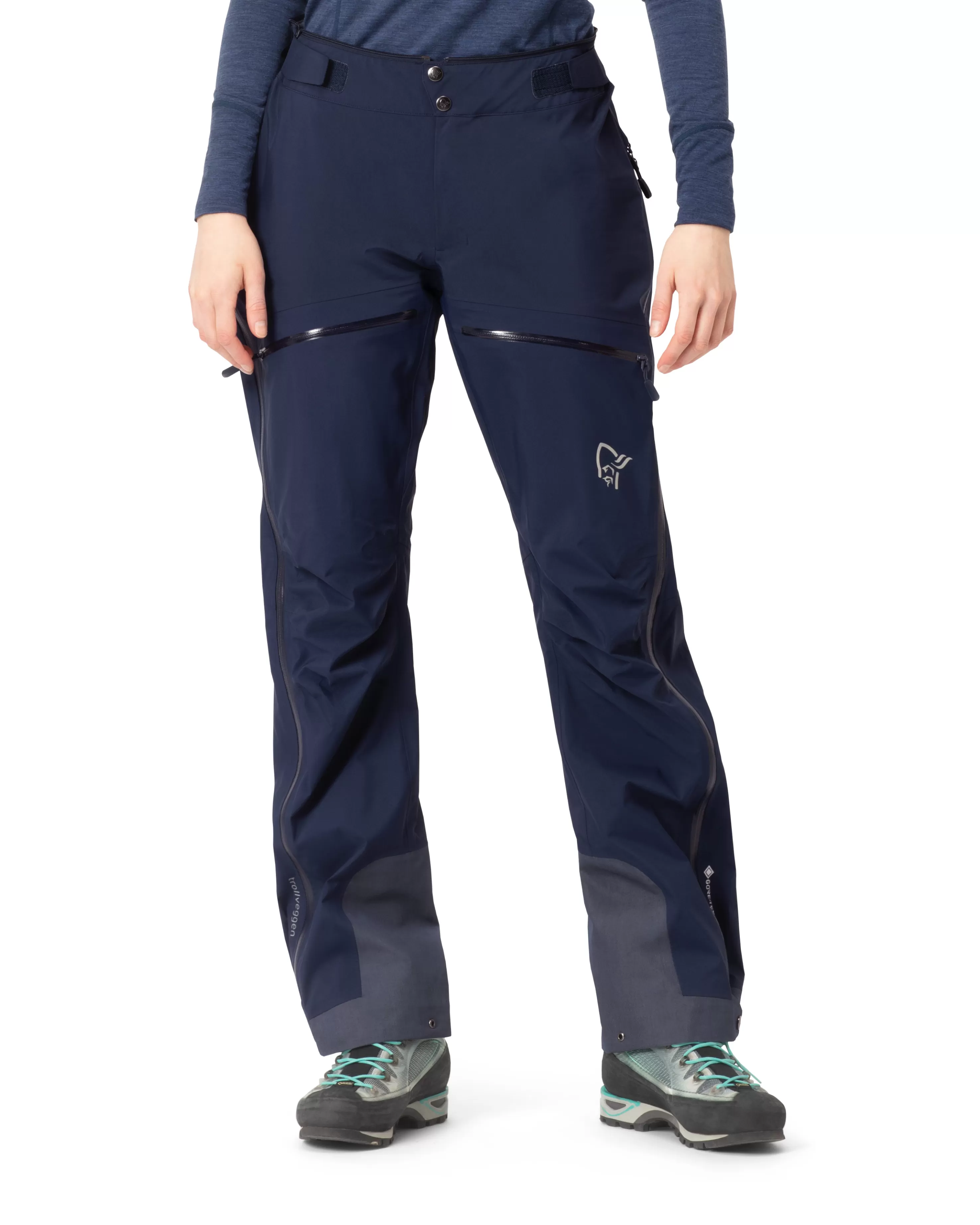 Best Norrøna Trollveggen Gore-Tex Pro Light Pants W's Indigo Night Blue/Indigo Night